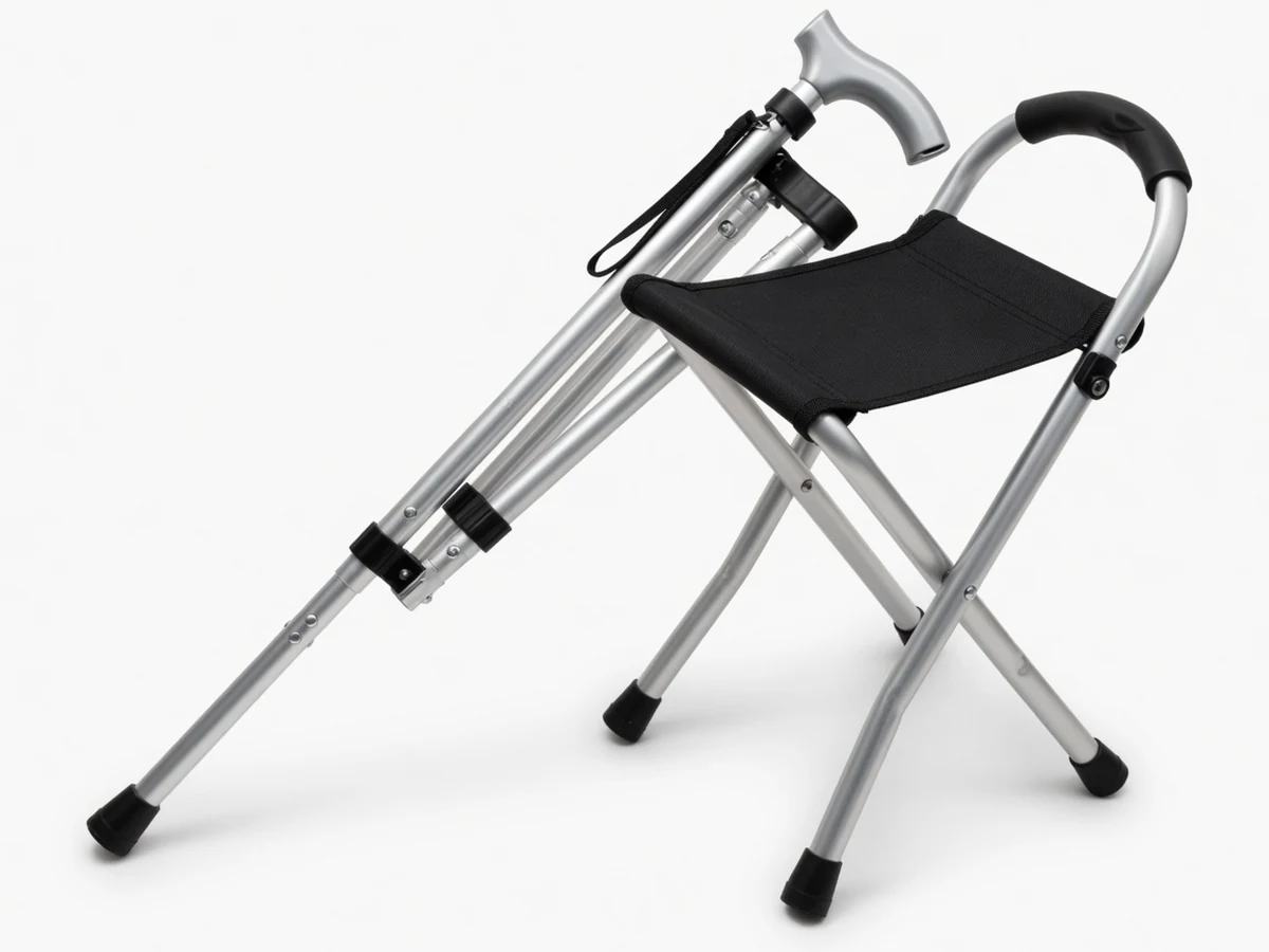 Folding Walking Stick with Seat