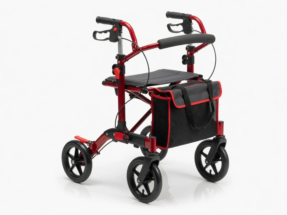 Four-Wheel Rollator with Seat