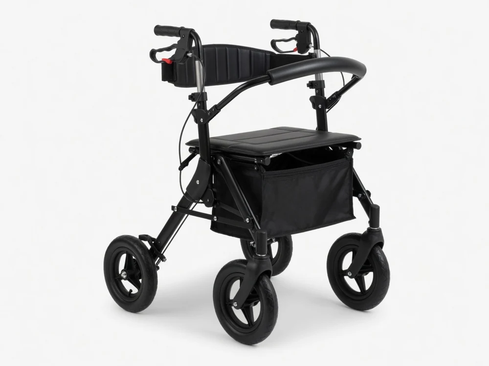 Heavy-duty rollator with higher weight capacity